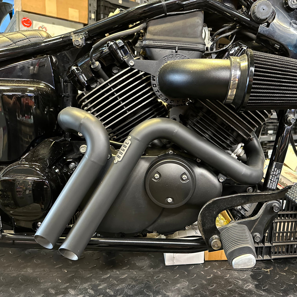 Yamaha XVS650 V-star - Stainless Exhaust "Short Bob"