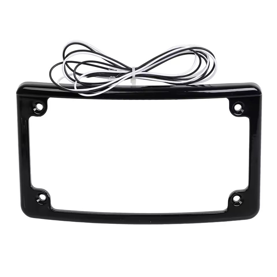 License plate frame curved with LED