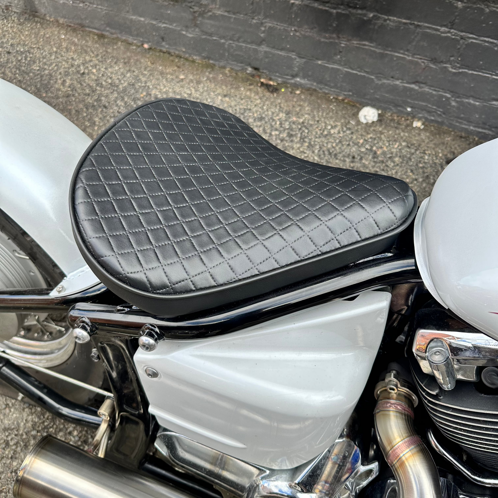 yamaha xvs650 v-star custom bobber seat conversion  rogue motorcycles perth