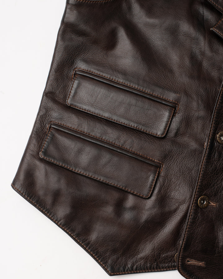 Statesman Brown Leather Vest