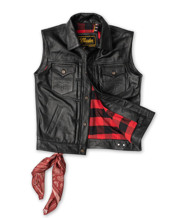 Big Rig Leather Vest - Rogue Motorcycles