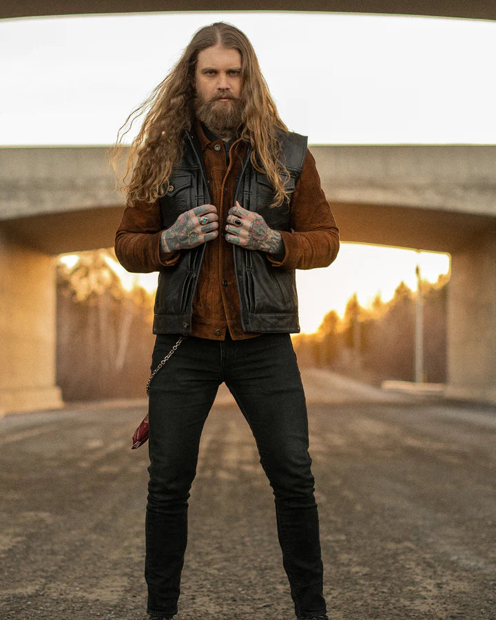 Leather jacket 2025 with vest