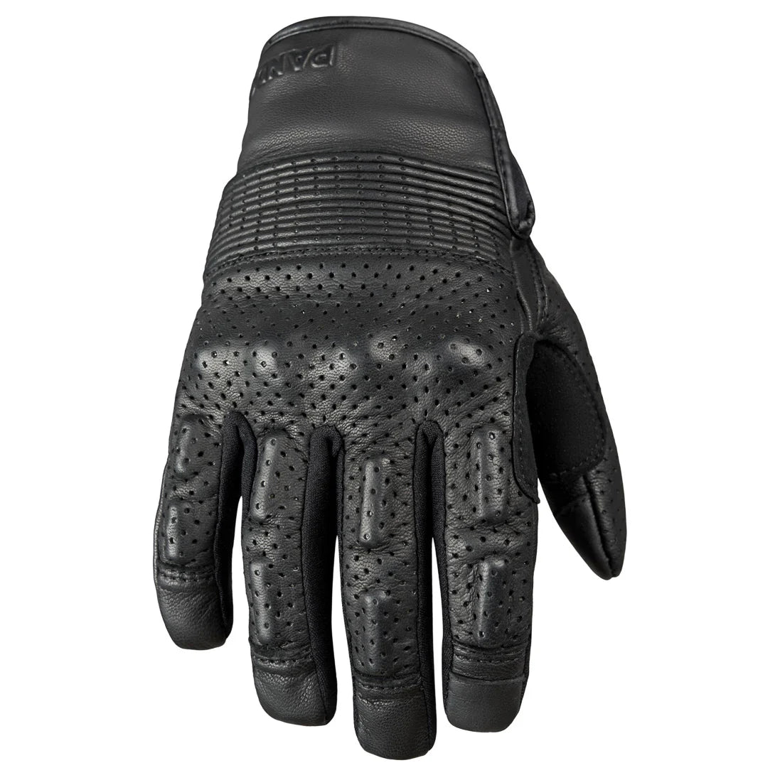 ONYX BLACK 02 - BLACK LEATHER MOTORCYCLE GLOVE