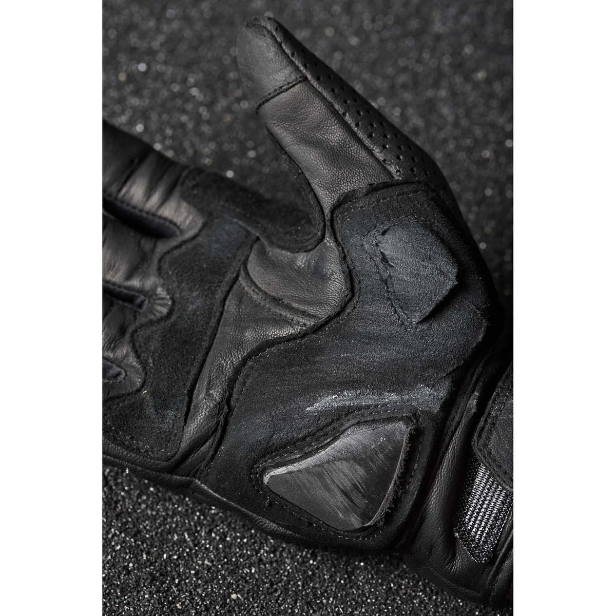 ONYX BLACK 02 - BLACK LEATHER MOTORCYCLE GLOVE