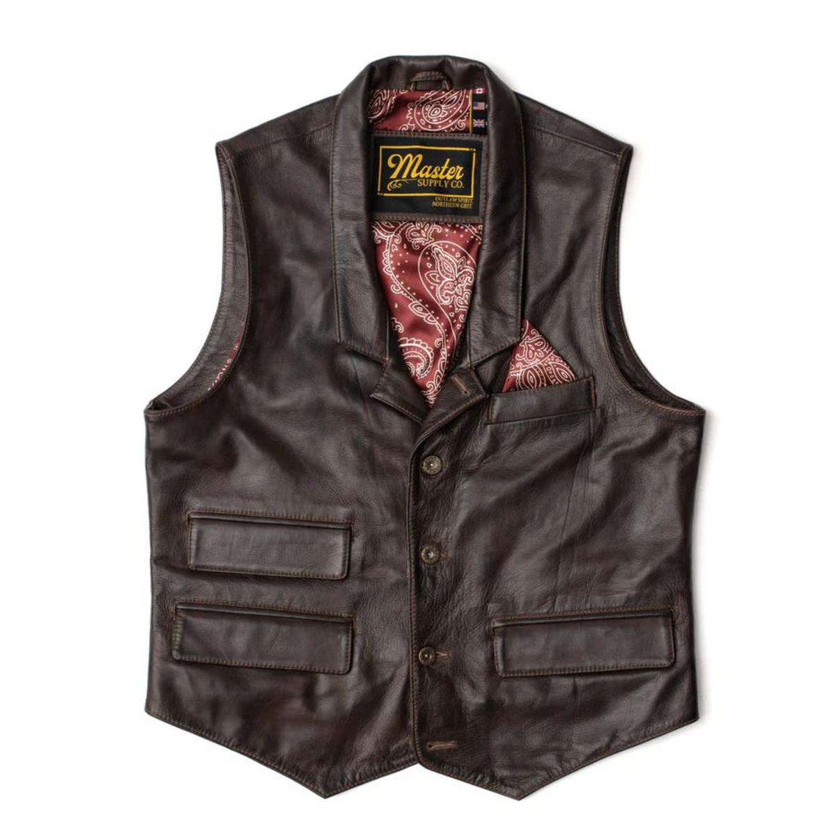 Statesman Brown Leather Vest