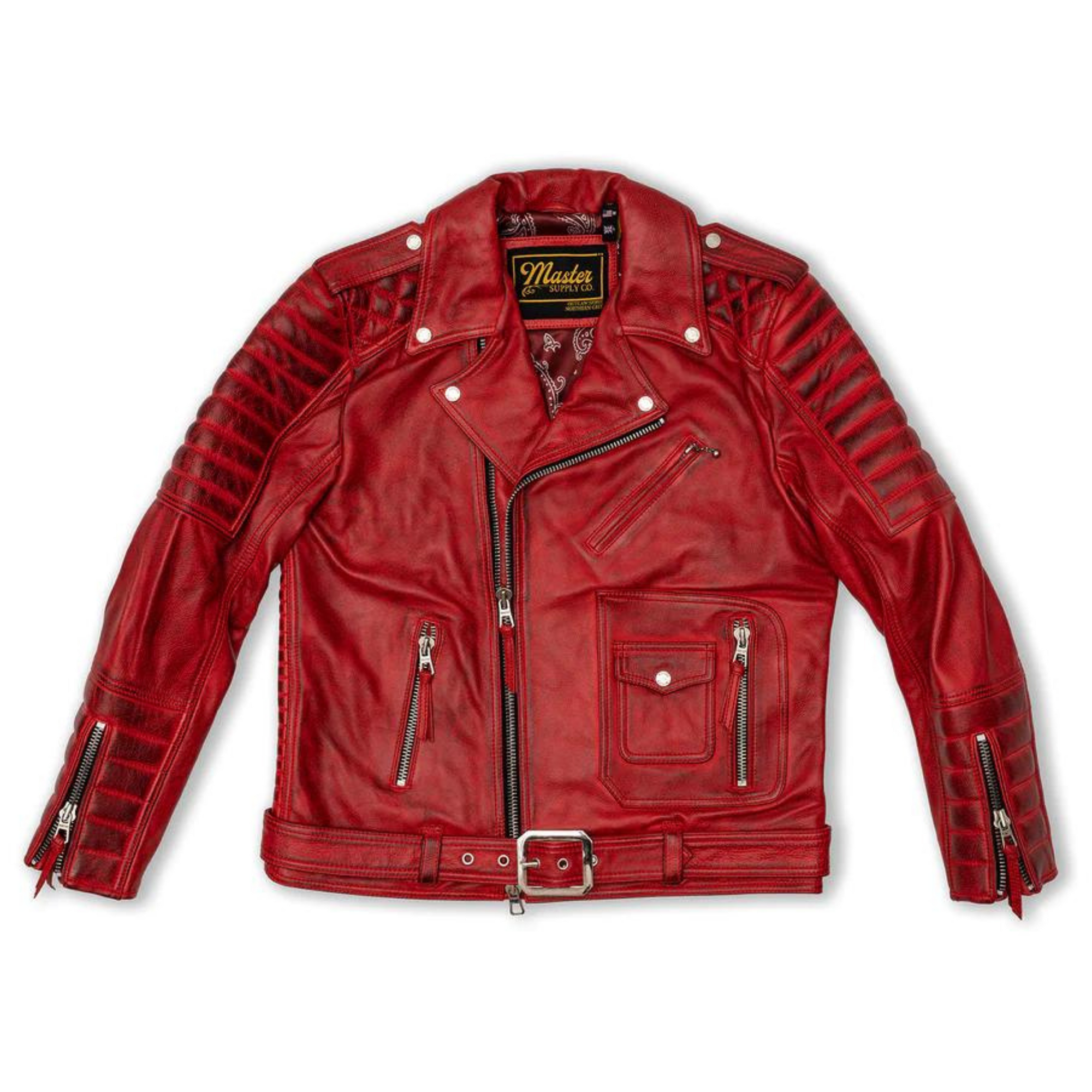 Belvedere Red Leather Jacket