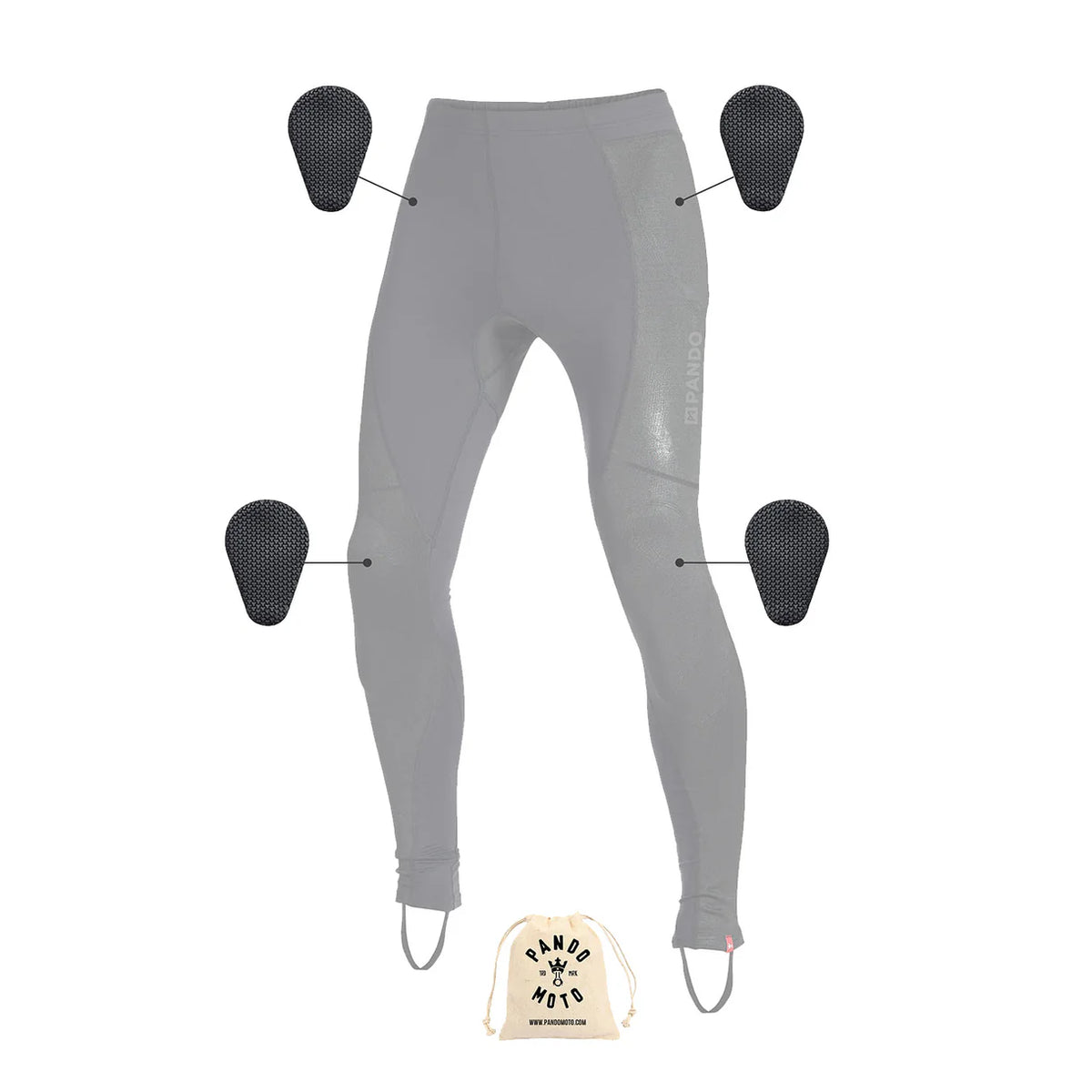SKIN UH AA - Unisex Motorcycle Pants - Black Armoured Leggings