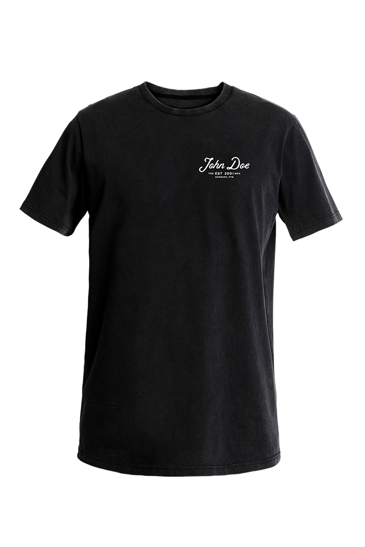 JOHN DOE T-SHIRT LETTERING | BLACK