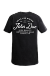 JOHN DOE T-SHIRT LETTERING | BLACK