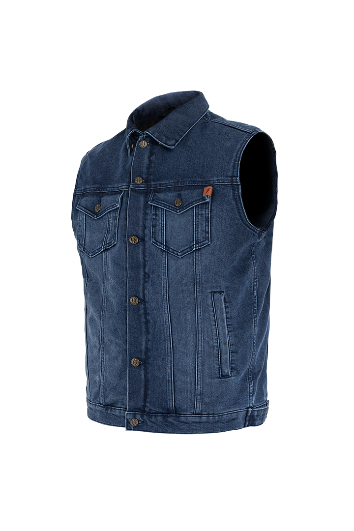 TRUCKER DENIM VEST INDIGO