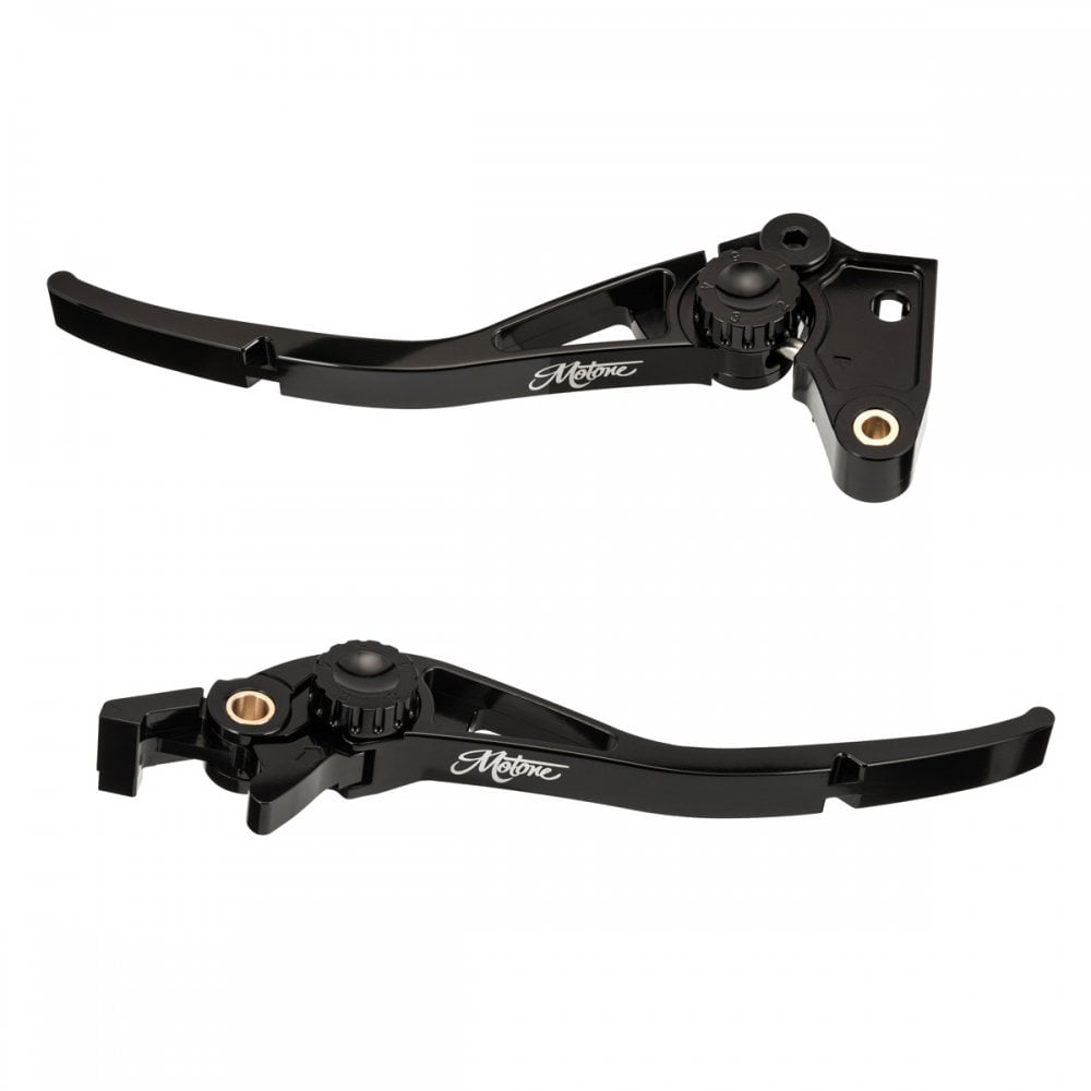 Motone PIKE Brake and Clutch Lever Set - Triumph - Adjustable - Billet Aluminium Black