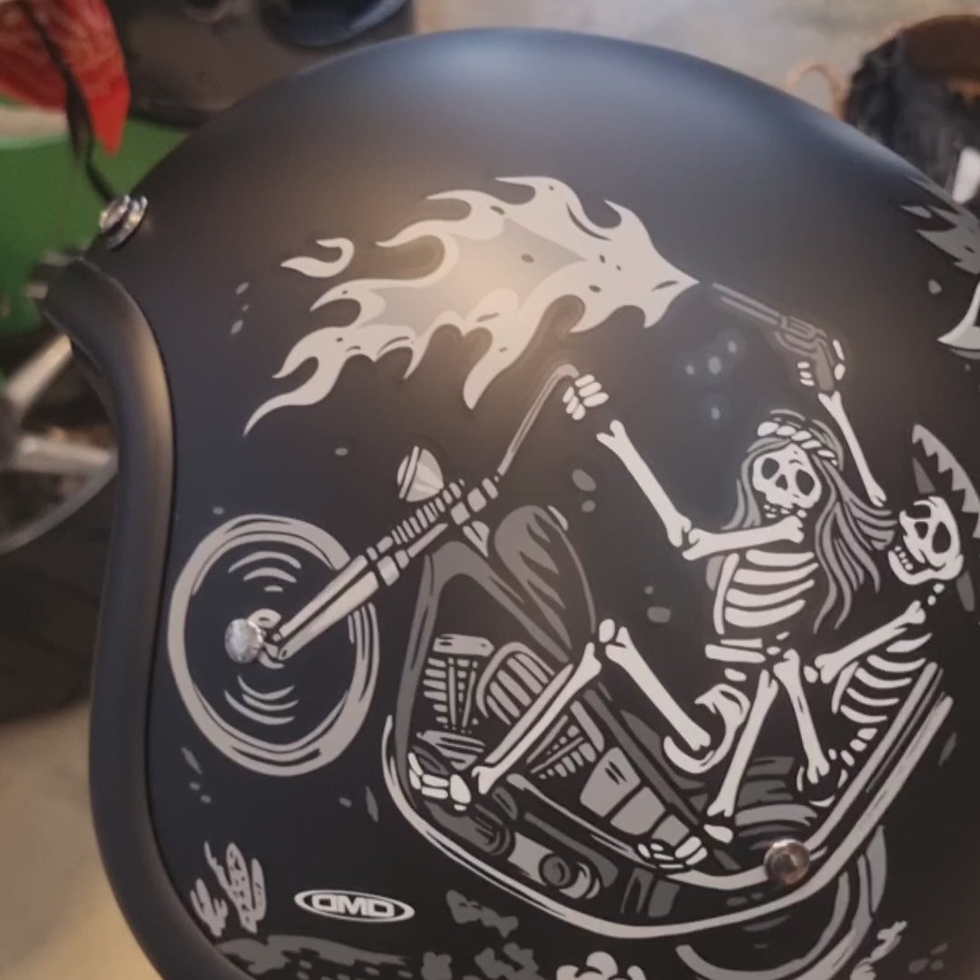 DMD Ghost Rider Open Face Vintage Helmet