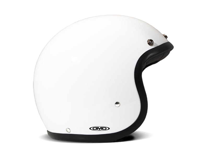 DMD Solid White Open Face Vintage Helmet