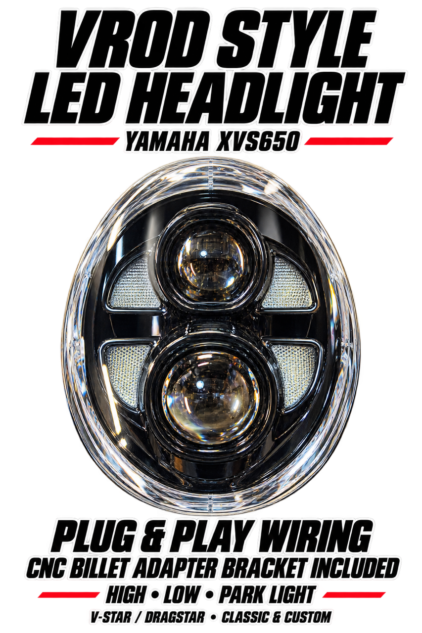 Yamaha XVS 650 V-Star VROD / Breakout headlight
