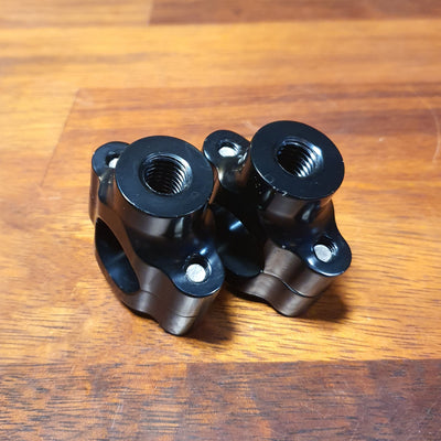 Black anodized risers for 1" bars