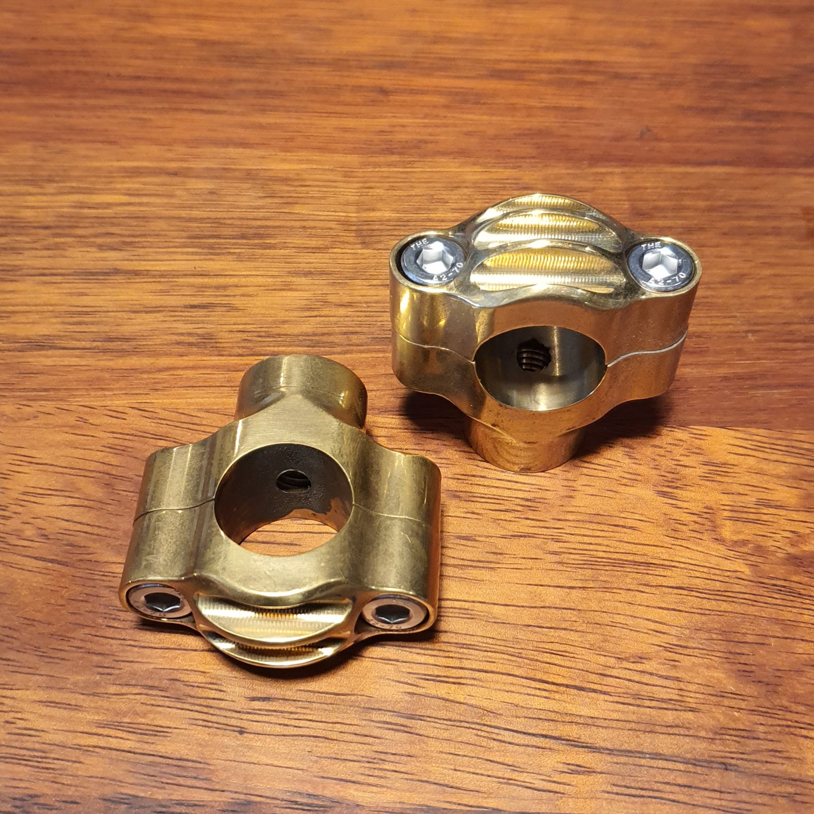 Solid brass risers for 1" bars