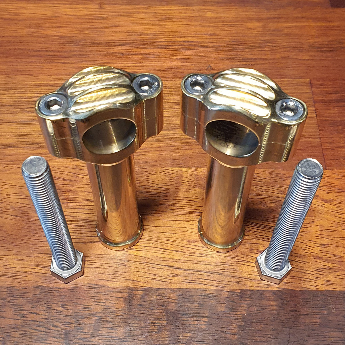 3.5&quot; solid brass risers for 1&quot; bars