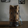 LEATHER MILITARY DUFFEL - BROWN