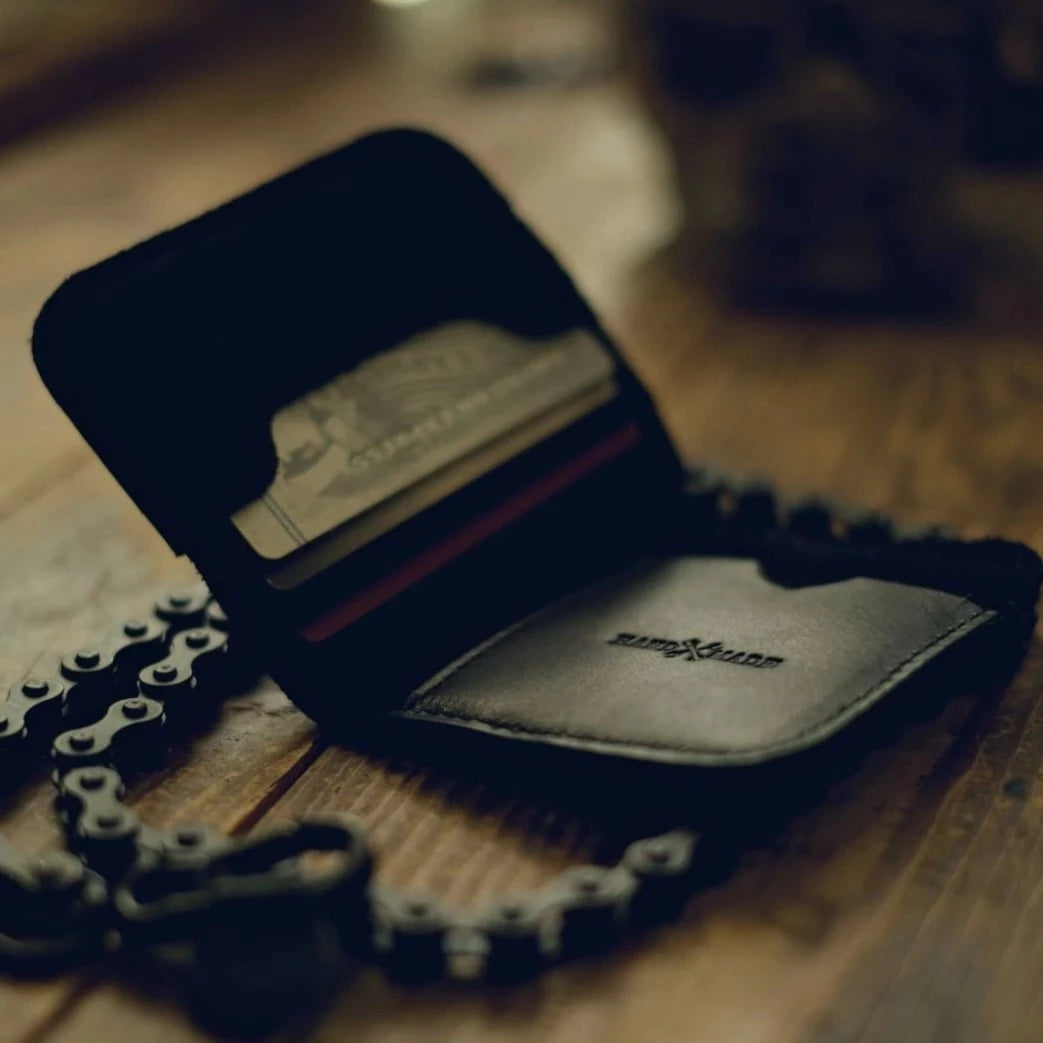 MOTO WALLET - SUEDE BLACK