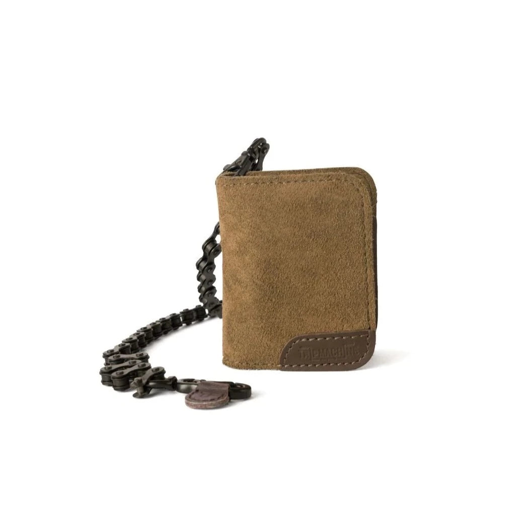 MOTO WALLET - SUEDE BROWN