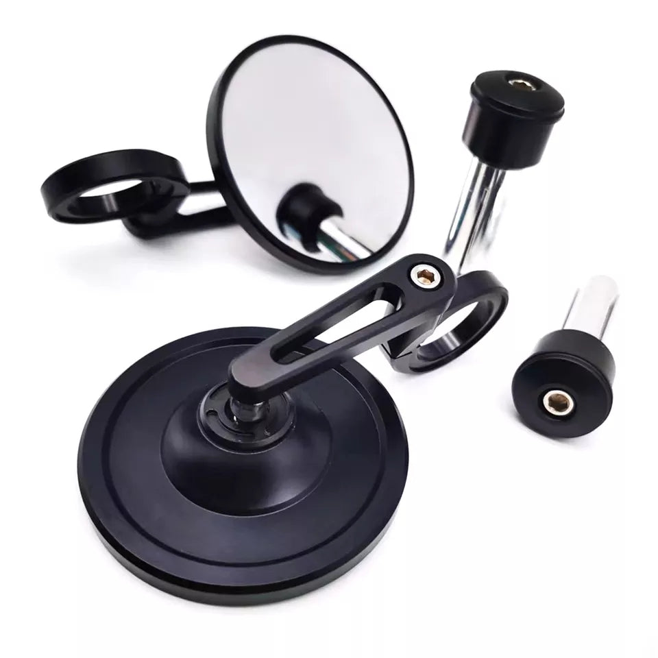 Chase round universal  bar end mirror cafe racer Rogue Motorcycles Perth
