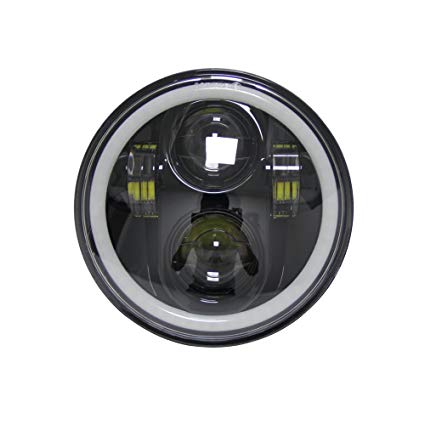Rogue motorcycles halo insert led projector headlight 5&quot; 3/4 5.75&quot; cafe harley tracker custom 