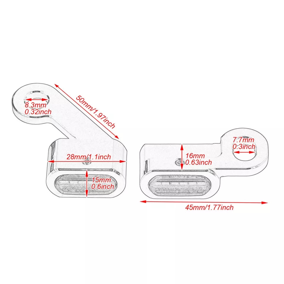 Harley Davidson Handlebar indicators light led black