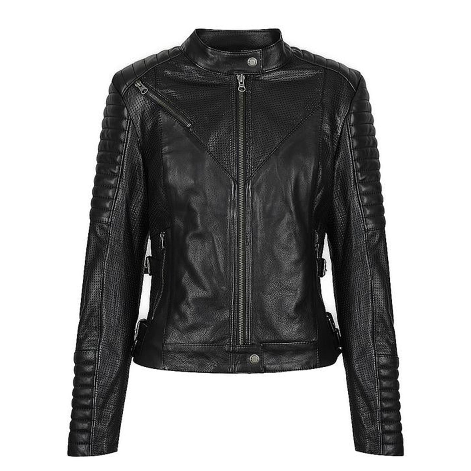 BGA Women's Brando Leather Motorcycle Jacket