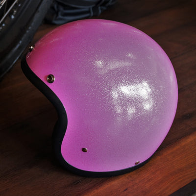 DMD Glitter Pink Open Face Vintage Helmet