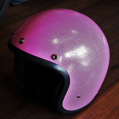 DMD Glitter Pink Open Face Vintage Helmet