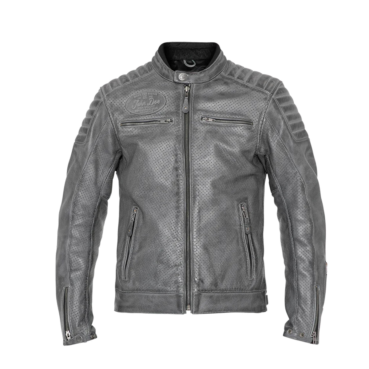 STORM LEATHER JACKET | GREY