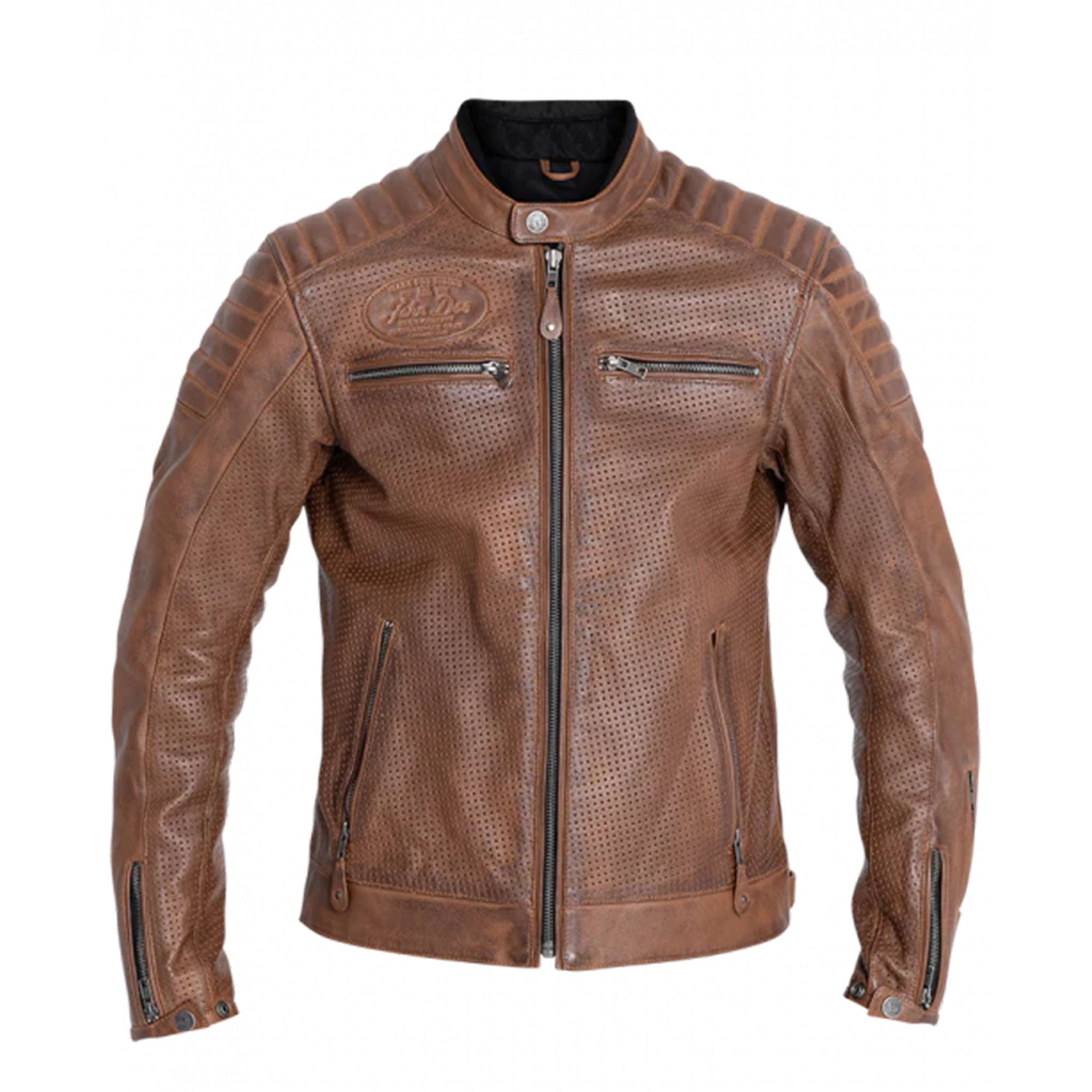 STORM LEATHER JACKET | TOBACCO