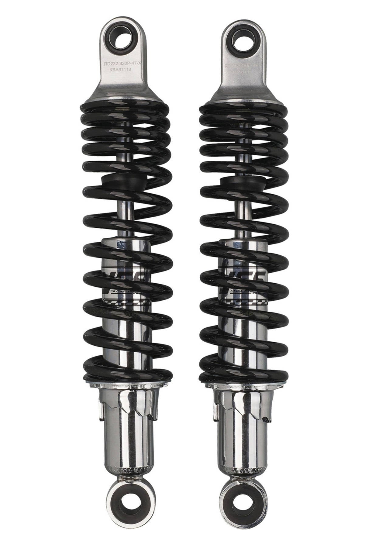 YSS RD222/RD220 Twin Shock (Chrome w/ Black Spring)