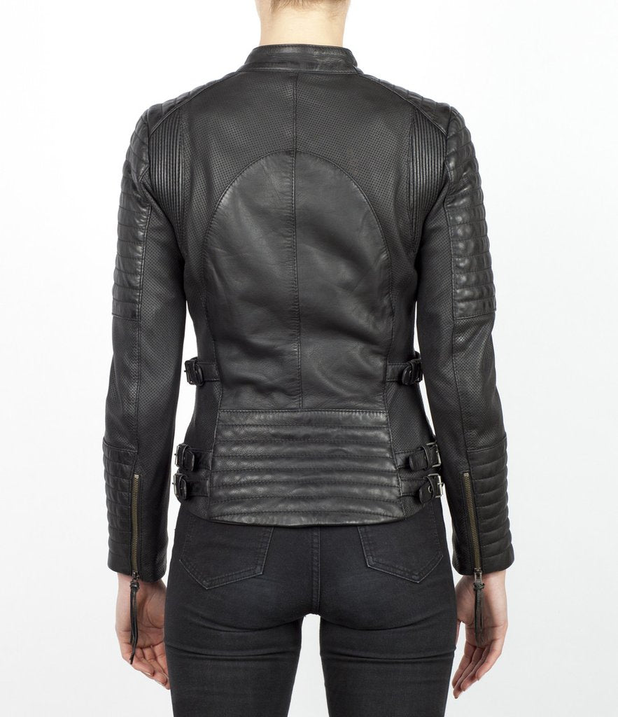 Wild & Free Black Motorcycle Jacket Women