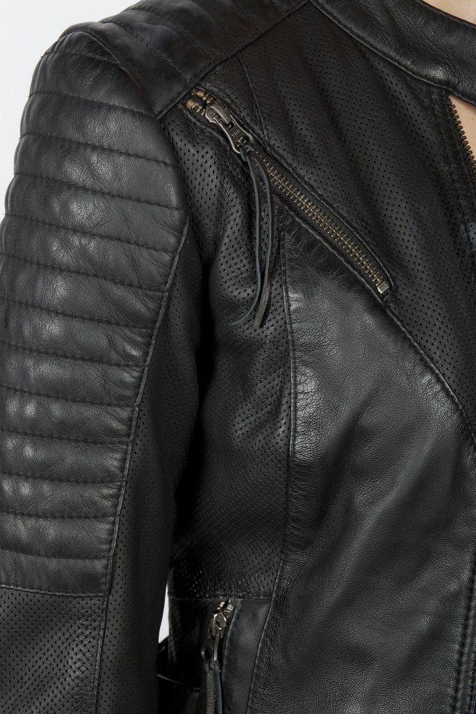 Wild & Free Black Motorcycle Jacket Women