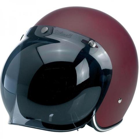 Motorcycle helmet with bubble clearance shield