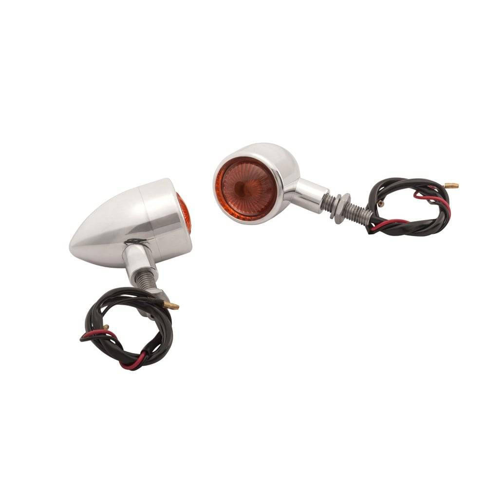 CUSTOM BILLET INDICATOR TURN SIGNALS - PAIR - POLISHED