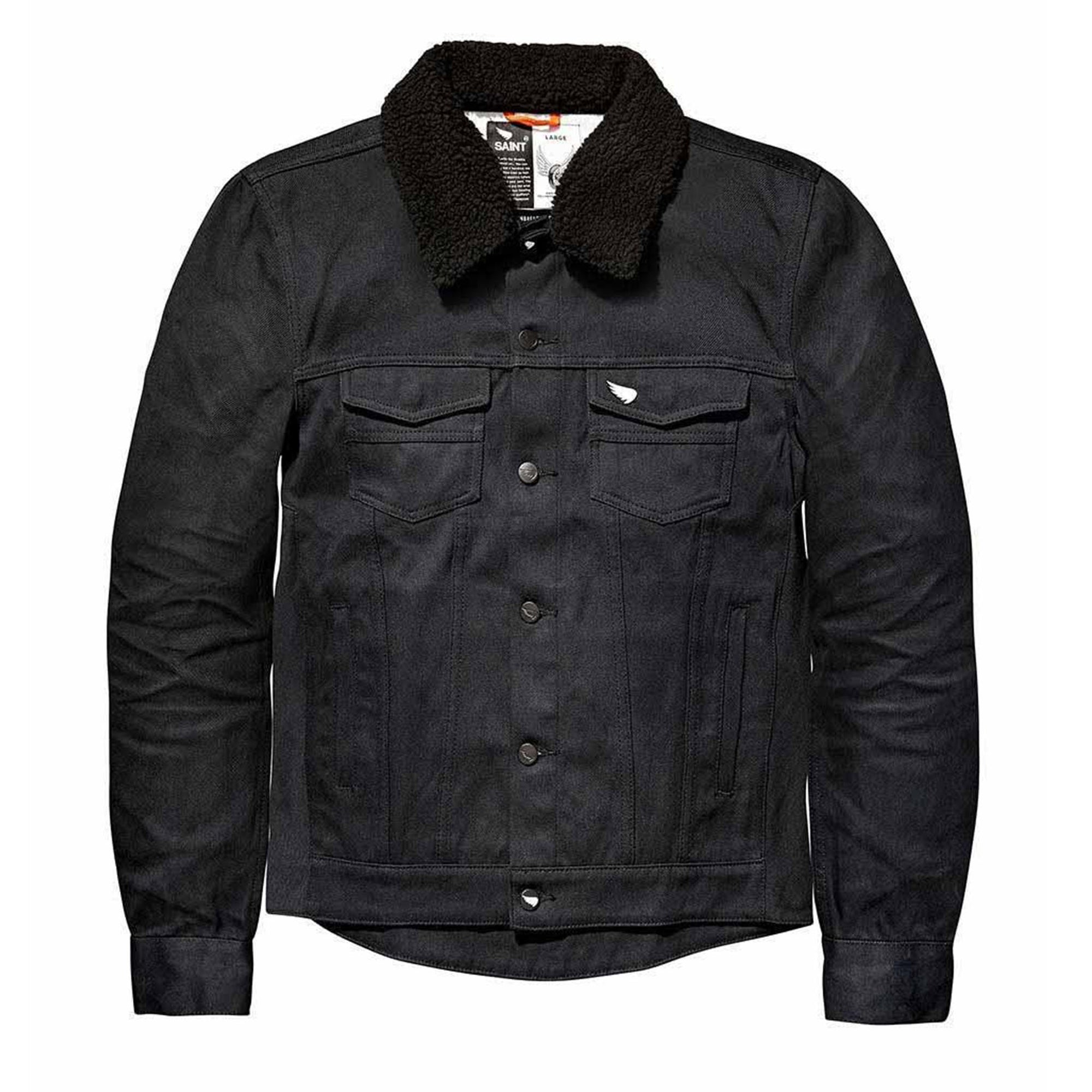 SAINT UNBREAKABLE JACKET WITH DETACHABLE BLACK SHEARLING COLLAR