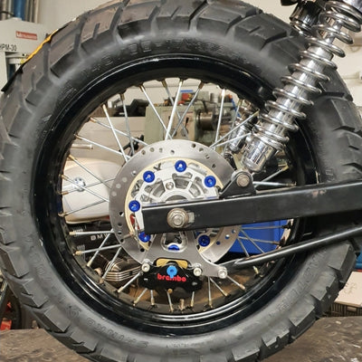 cb250 honda motard custom spoked wire wheels supermoto cafe racer rogue motorcycles perth