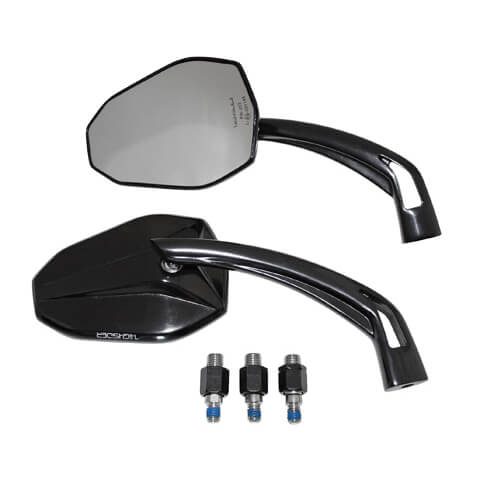 Highsider Victory Mirrors Black (pair) - Rogue Motorcycles