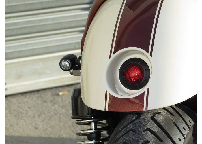 rogue motorcycles taillight round build in cafe racer tracker brat chopper harley davidson perth western australia