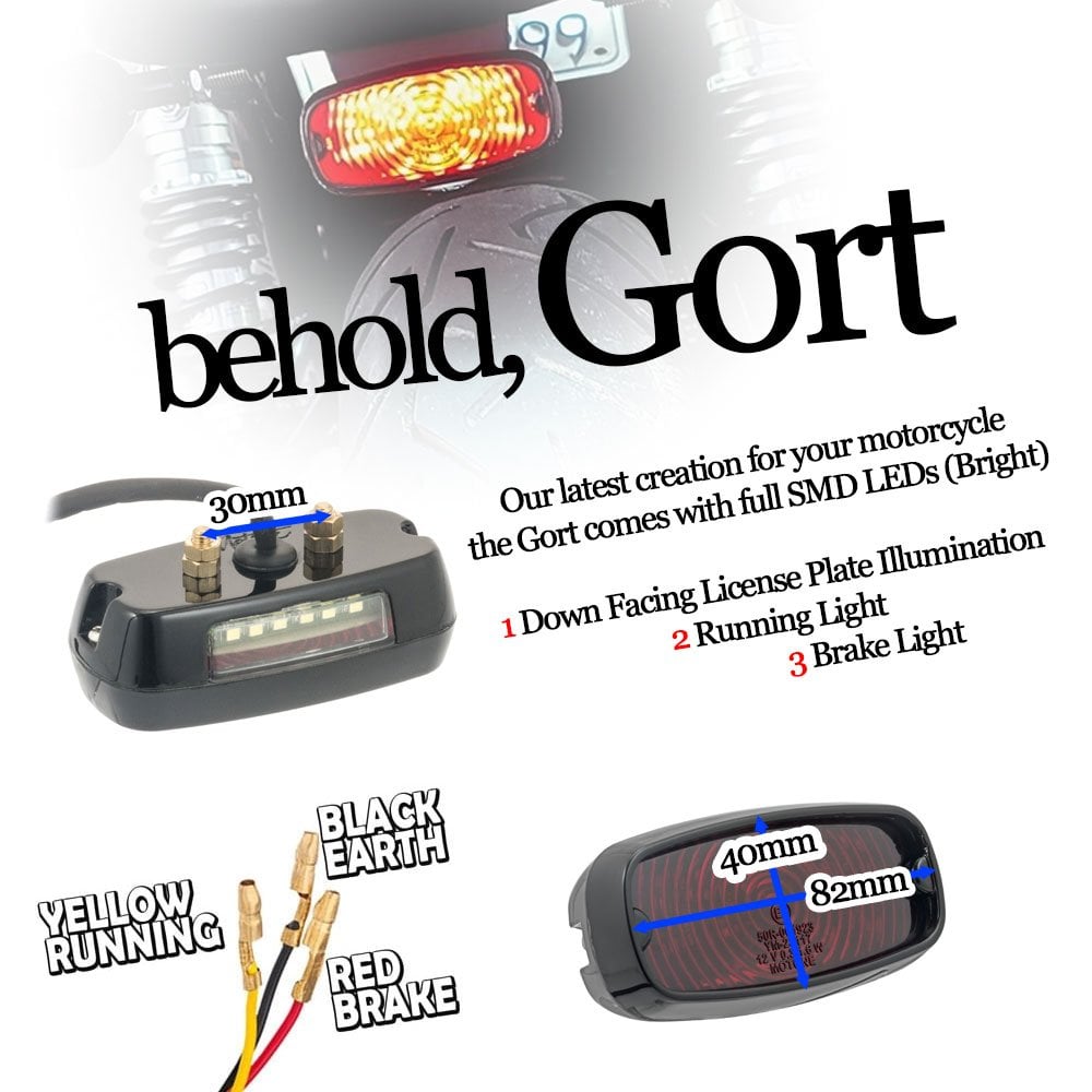 Gort Tail Light - LED - Gloss Black