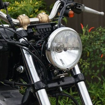 rogue motorcycles headlight 5.75 bottom mount cafe racer brat chopper bobber custom perth