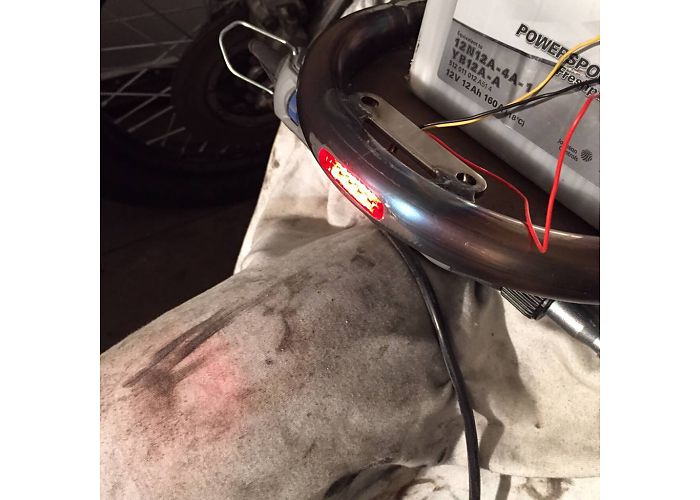 rogue motorcycles taillight shorty red cafe racer tracker brat chopper harley davidson perth western australia