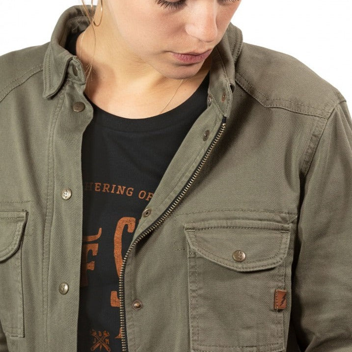 John Doe Motoshirt Olive Womens Rogue Motorcycles Perth